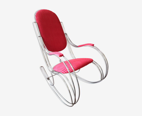 Rocking-chair vintage metal 1970