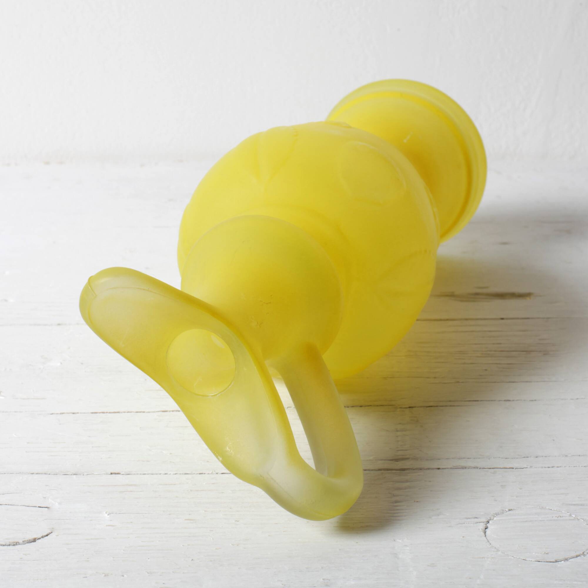 Mid-century Glass Lemon Patterned Yellow Jug / Limoncello Carafe / Italy
