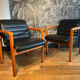 Flötotto leather armchair pair