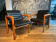 Flötotto leather armchair pair