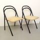 Four straw chairs from the 70s