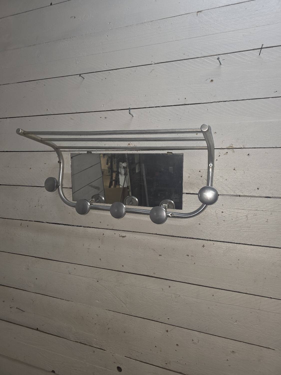 1960s aluminum coat rack