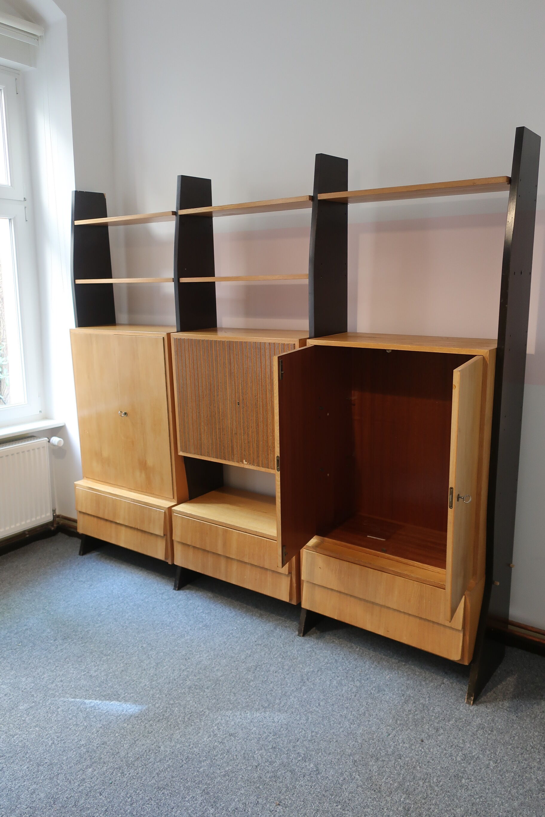 1950s foot library by designer Erich Stratmann, modular