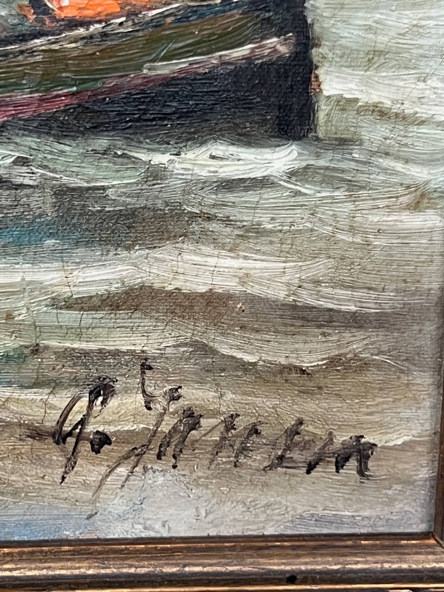 Alfred Jansen (1859-1935). "Seascape".