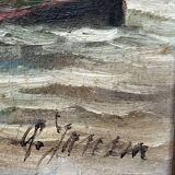 Alfred Jansen (1859-1935). "Seascape".