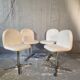 Chaises pivotantes skai blanc