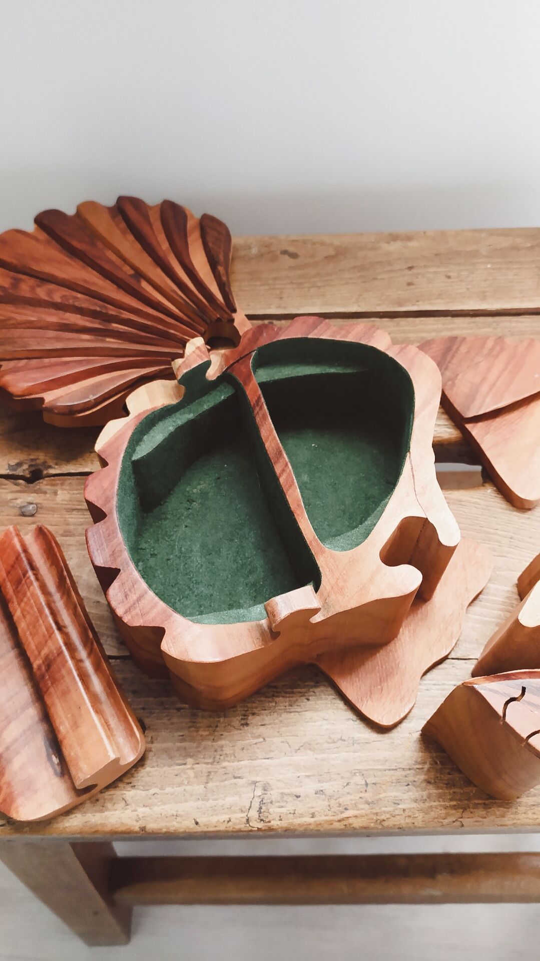 Coffret, boîte à bijoux en bois 