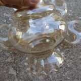 Set of 6 amber glass globes.