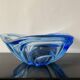 Large light blue Murano fruit bowl