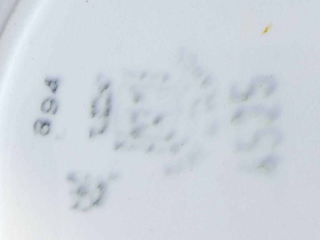 Round art deco faience dish of st amand no digoin