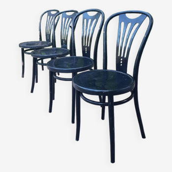 Série de 4 chaises bistrot 1960