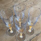 4 flutes de champage cristal d’Arques
