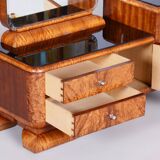 Restored ArtDeco Dressing Mirror, Palisandr, Walnut Root Veneer, France, 1920s