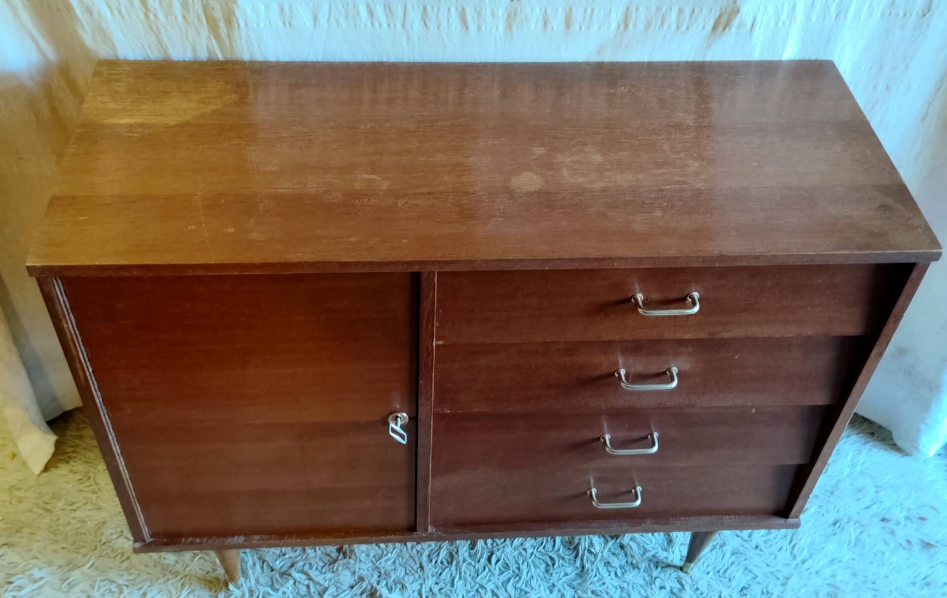Vintage wooden sideboard / buffet - mid 20th century