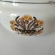 Pair of earthenware plates from Creil and Montereau, decorated with carnations, 1876-1920