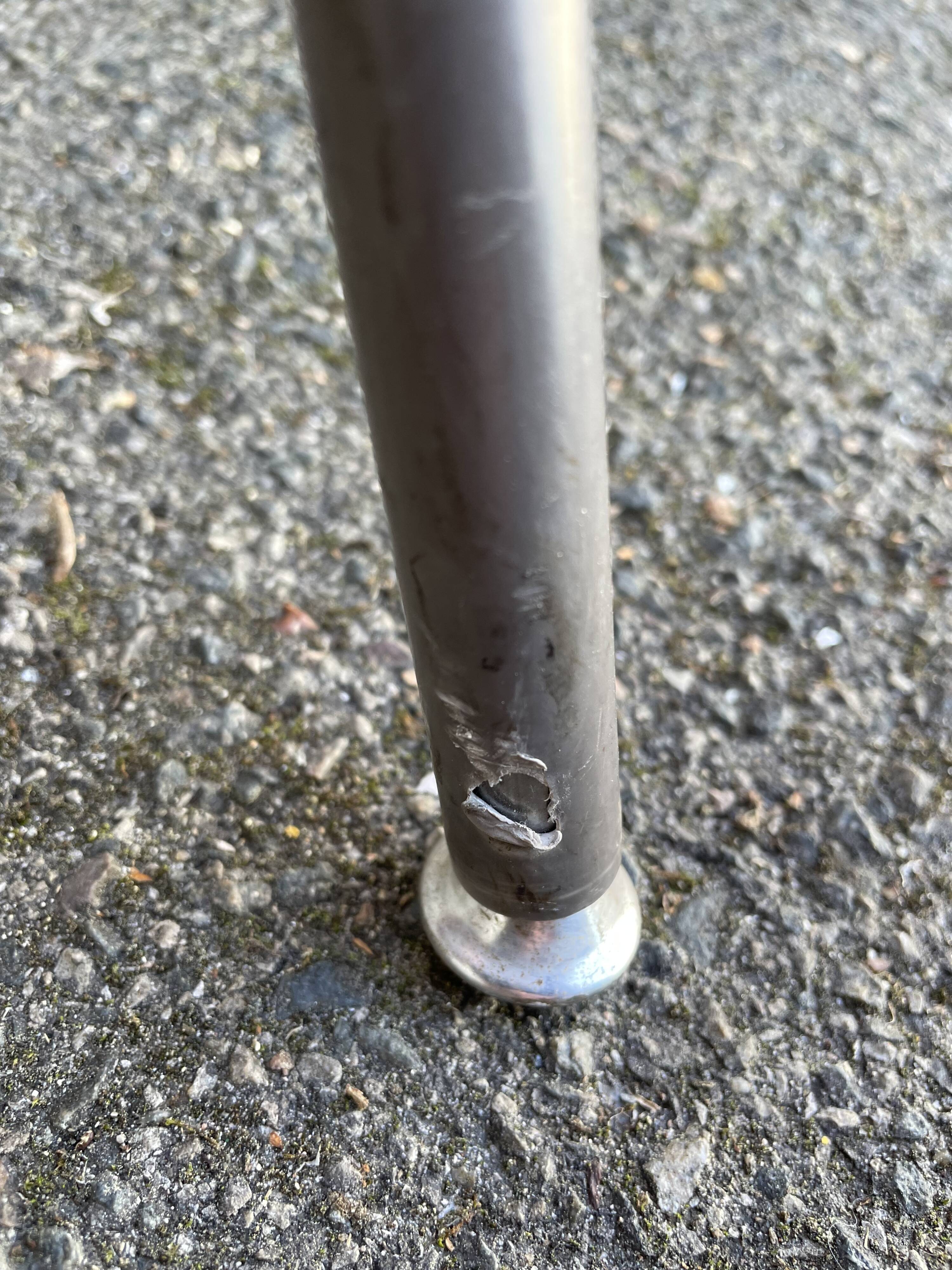 Set of 4 orange DSC 106 chairs Giancarlo Piretti for Castelli