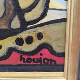 Oil on cardboard by Guy Rougon 1970