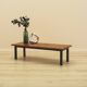 Danish teak coffee table with metal base, 1960s