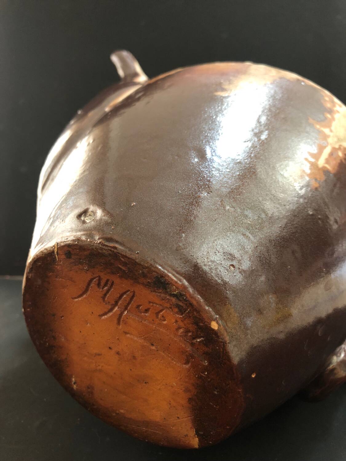 Stoneware teapot by Marcellus Aubry