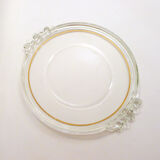 Plat rond 1940' anses fleurs