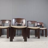 Vintage Brutalist Dining Chairs, Set of 6 - 1970s