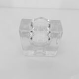 Cendrier sculptural en verre clair, modèle Puzzle, design Bertil Vallien, B