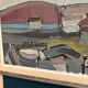 XL Original Swedish Oil on Canvas “Coastal Village” by Bo Sjöberg –Signed