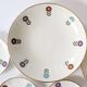 Set of 4 coasters + 1 plate, Winterling Bavaria porcelain, 1960s