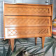 Commode vintage bois rotin