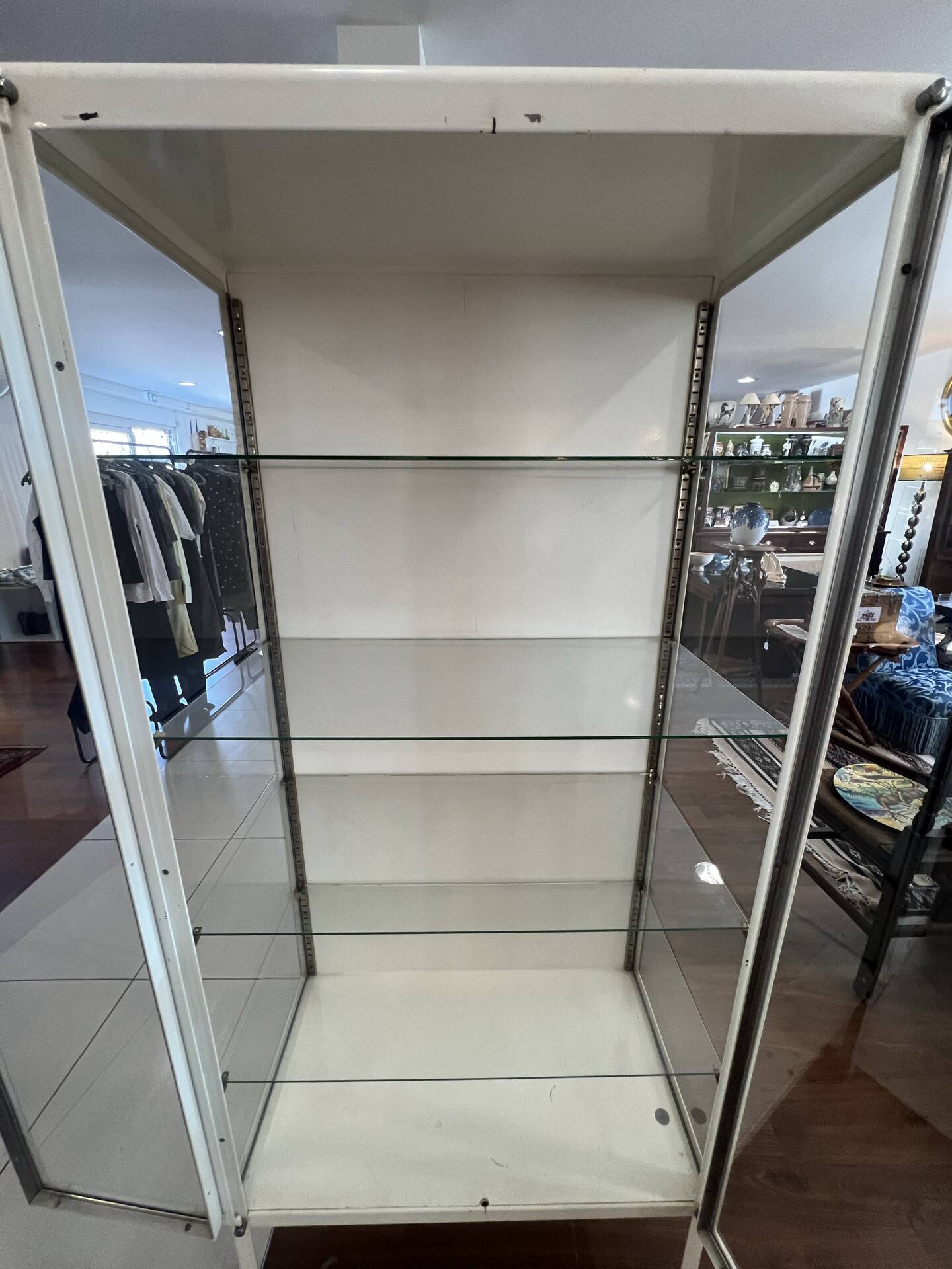 Vintage pharmacy display cabinet