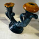 Vintage ceramic organic candlestick