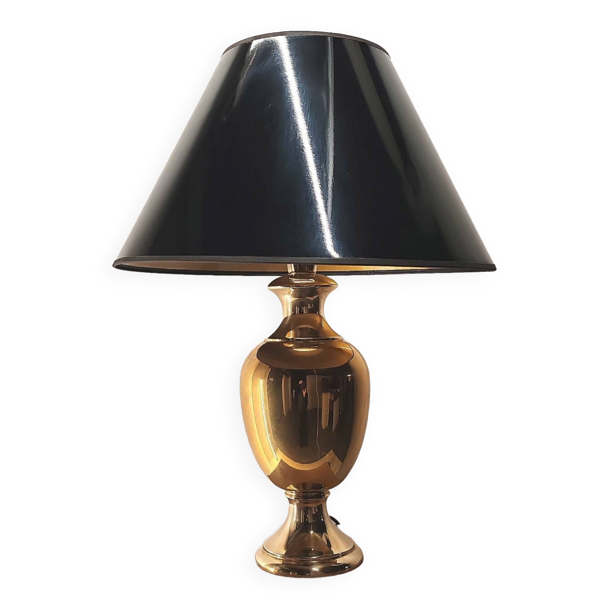 Large bronze lamp Hollywood Regency