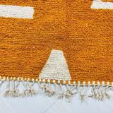 Handmade Moroccan Berber rug, orange, size 150 x 250 cm
