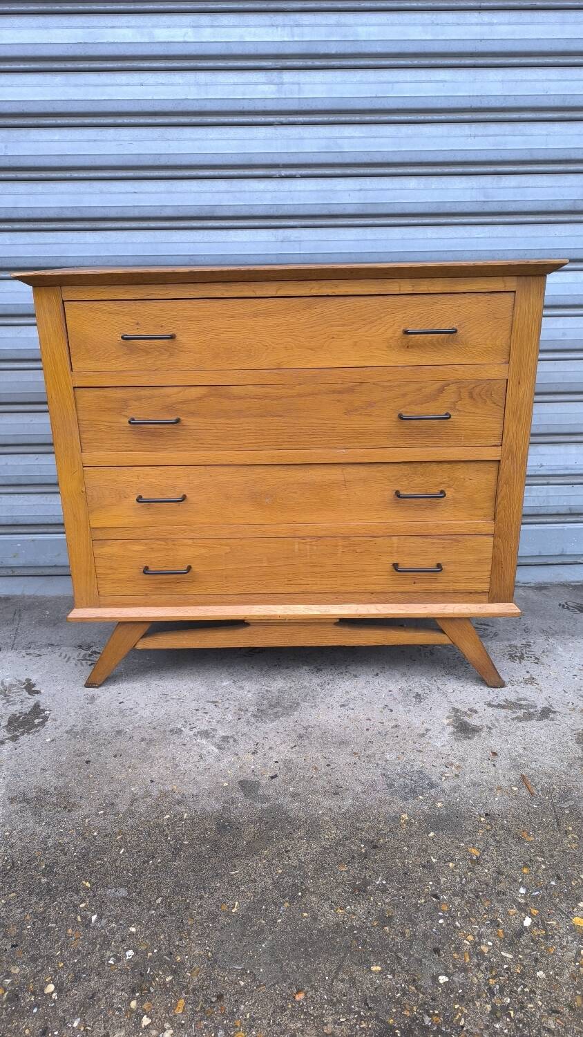 1960 compass foot chest of drawers