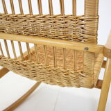 Mid-century rattan rocking chair, 1960's