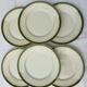 Set 6 porcelain plates Aux Lions de Faïence 1920 imperial green and gold