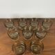 Set of 9 smoked glass champagne glasses, 1970