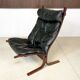 Siesta leather highback chair by Ingmar Relling for Westnofa, 1960s