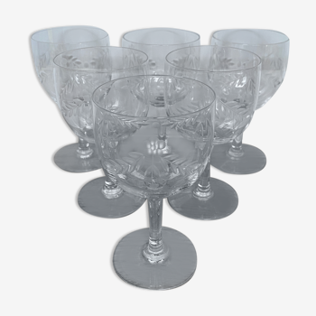 Set of 6 engraved balloon wine glasses