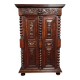 Renaissance style wardrobe in richly carved solid wood, 17th century