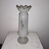 Vase verre opaline émaillé