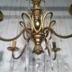Bronze and crystal chandelier in the style of the Baguès house