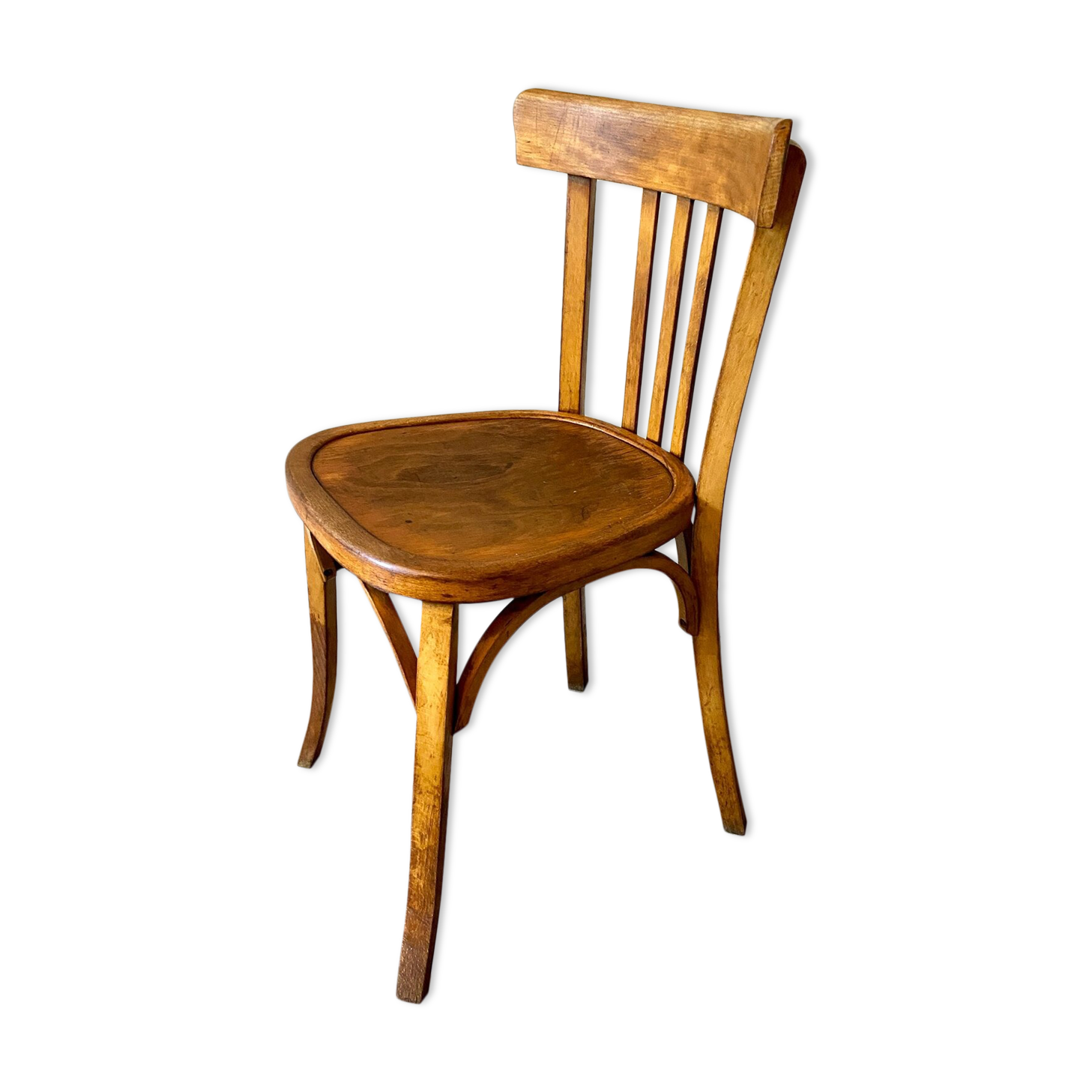 Bistro chair in arched and light beech