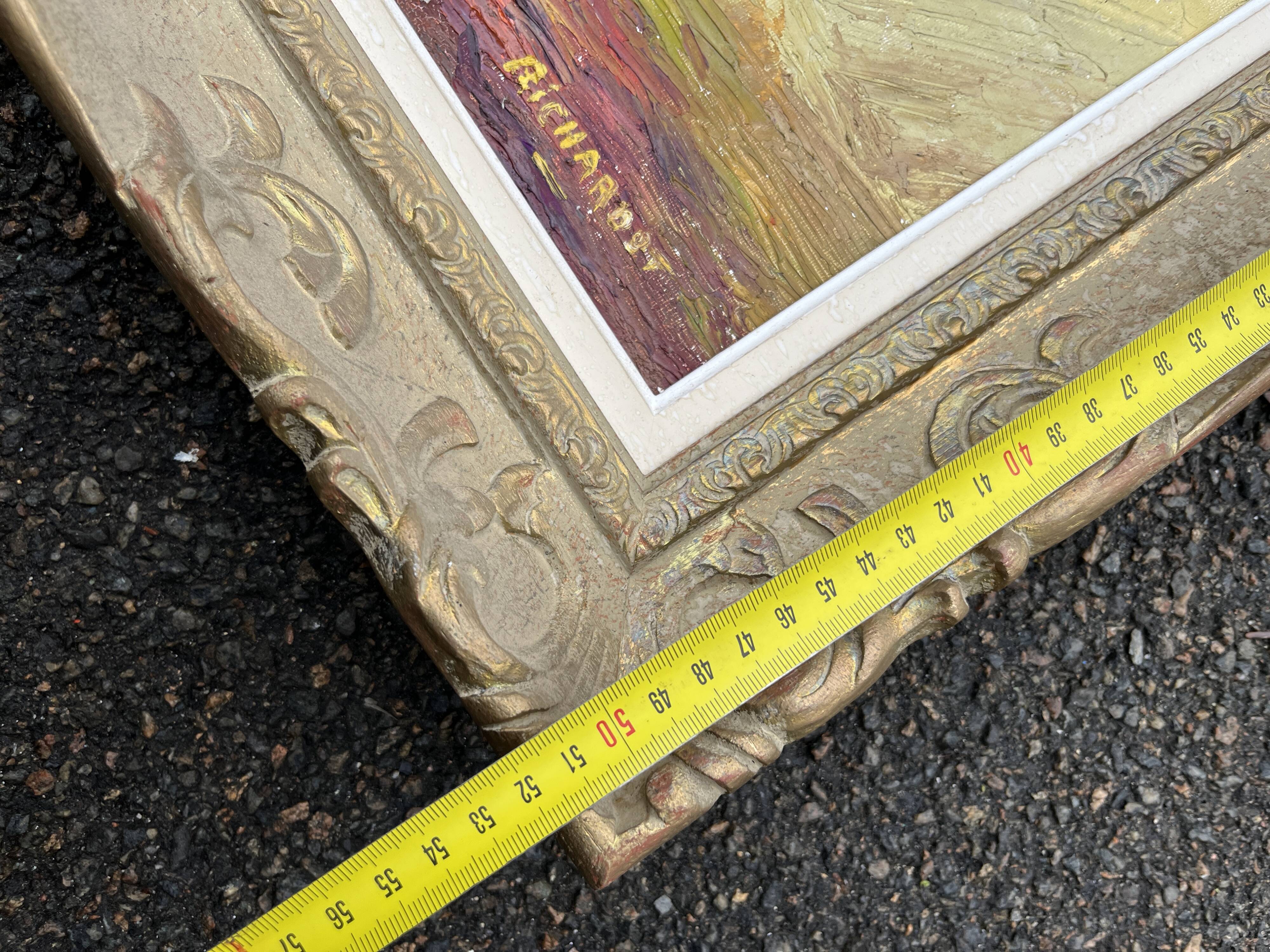 Painting of a bouquet of flowers, signed richard, 69 x 51