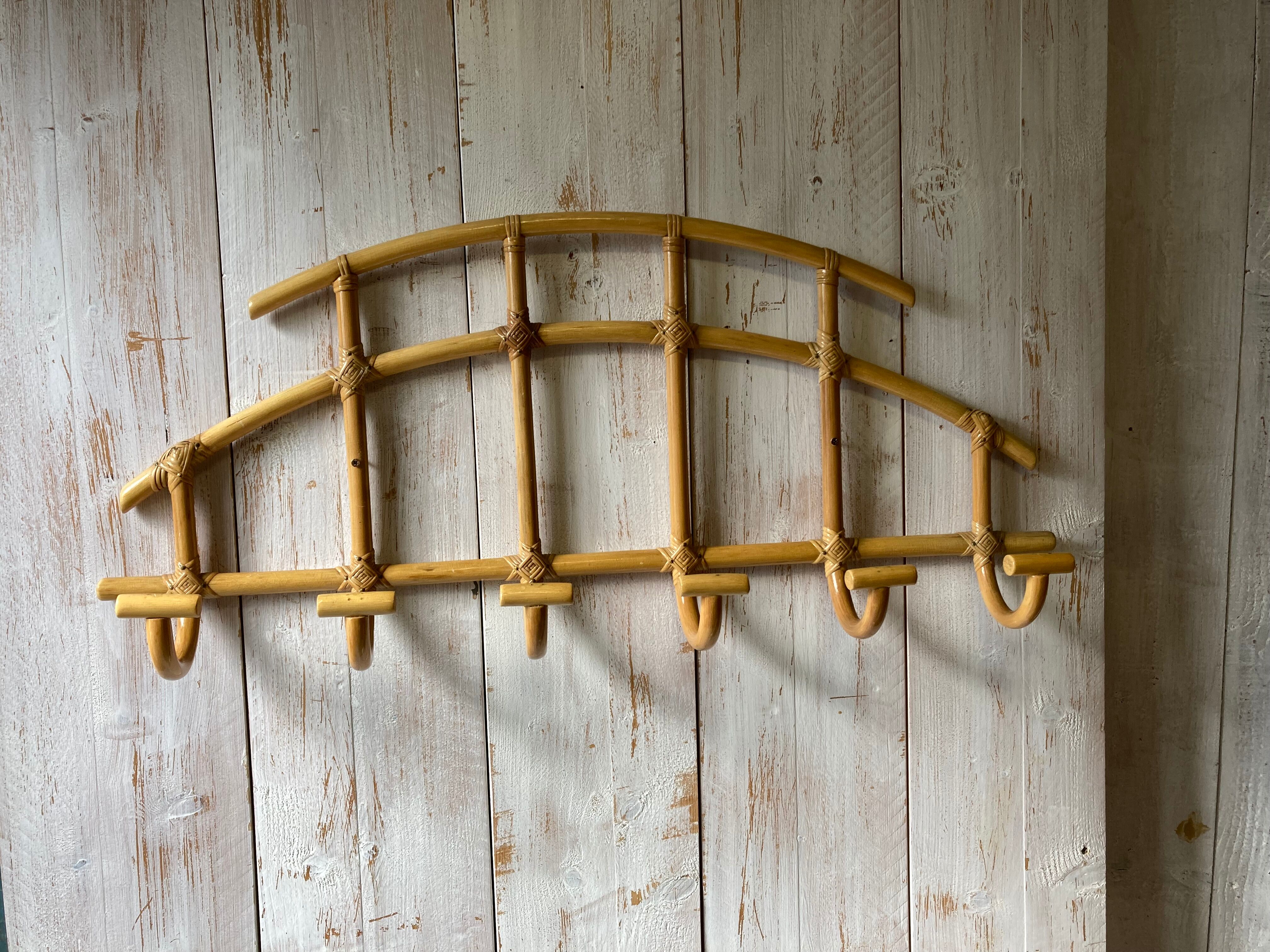 Vintage rattan hook