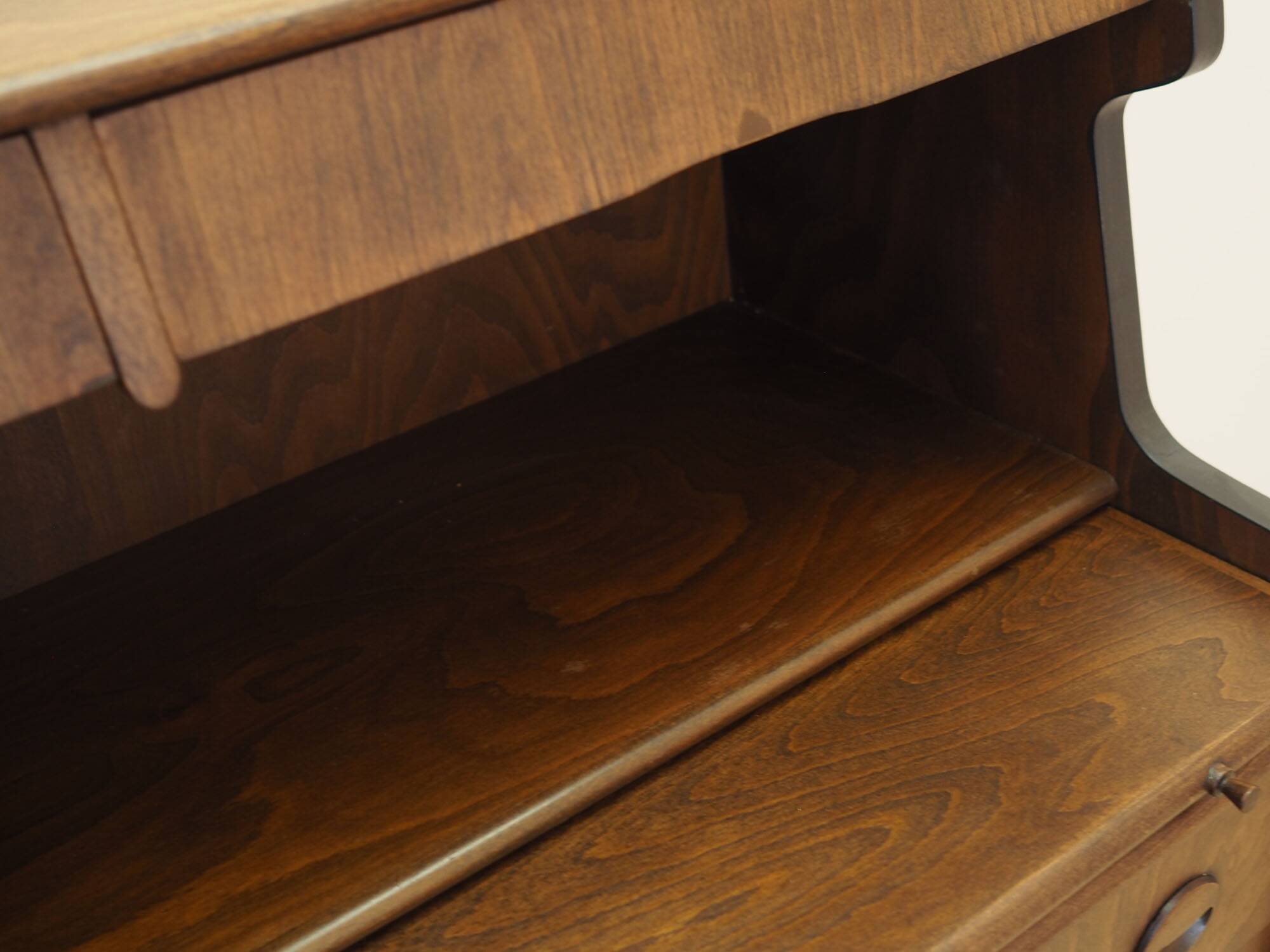 Walnut Secretary Desk 1960s Denmark with Drawers