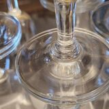 60's chiseled glass stemware