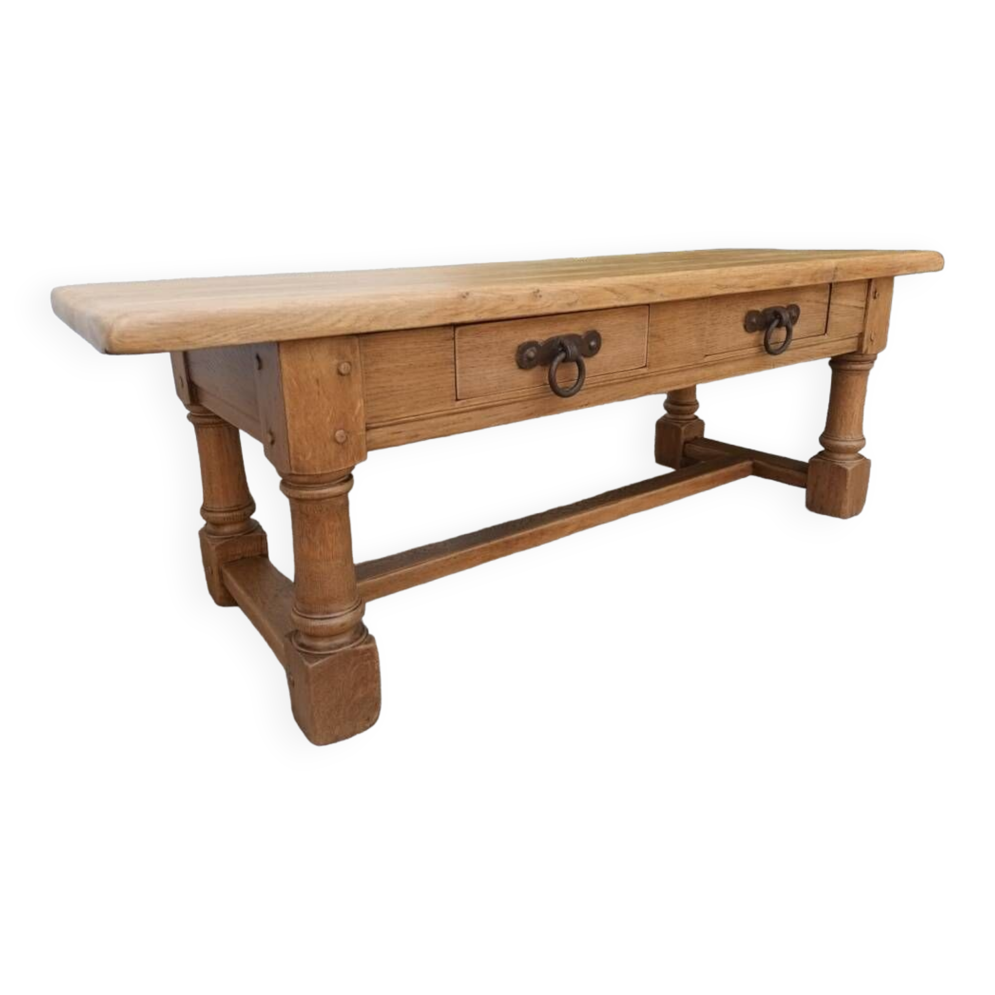 Solid oak farmhouse coffee table