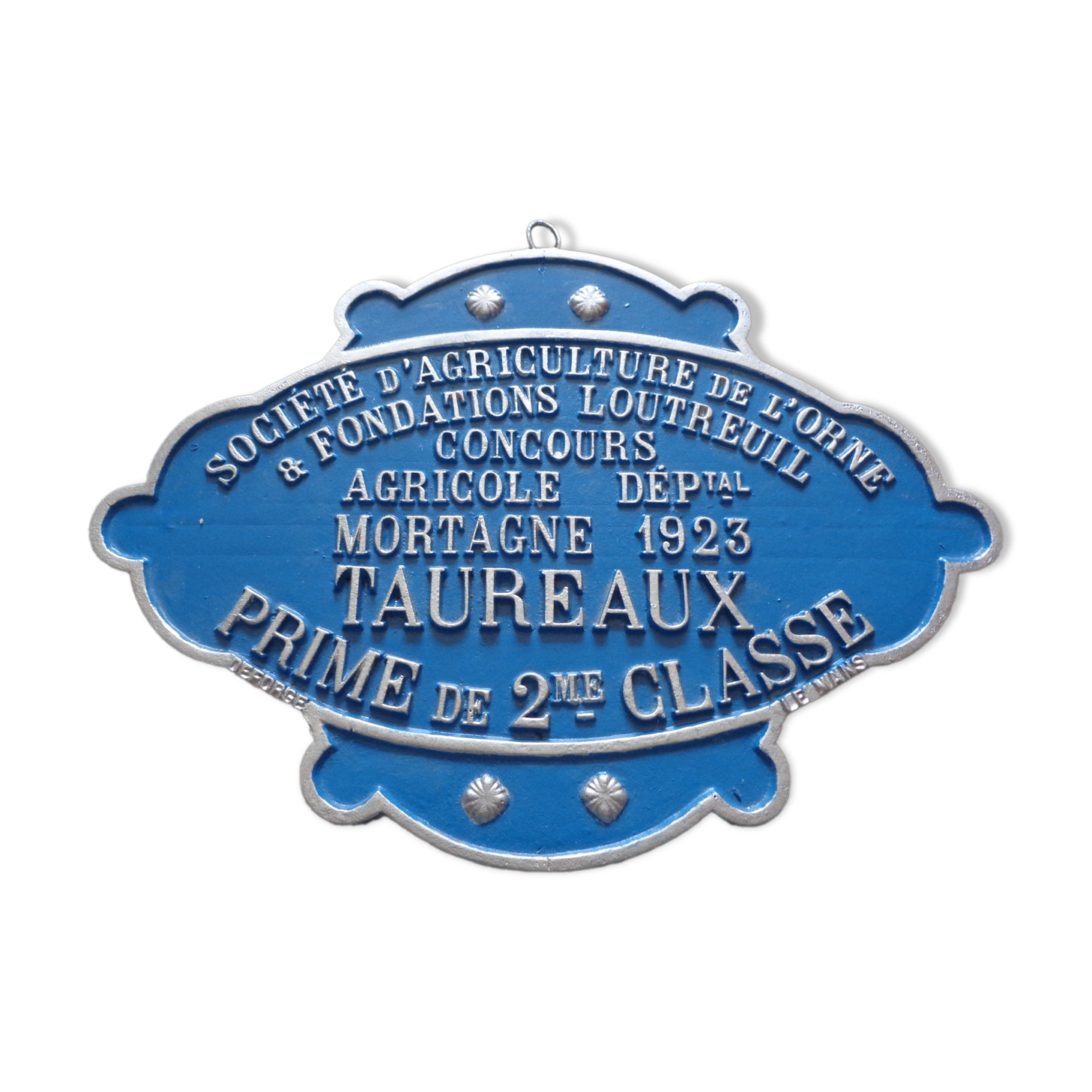 Plaque de concours agricole