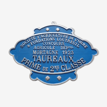 Agricultural competition plaque (Orne)